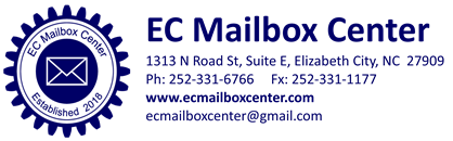 EC Mailbox Center, Elizabeth City NC